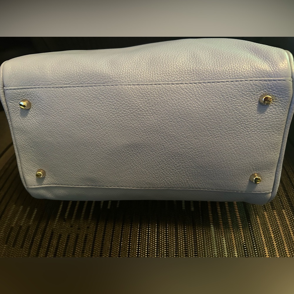 NWT Furla Alissa Small Satchel Light Blue Pebble Leather - Picture 5 of 8